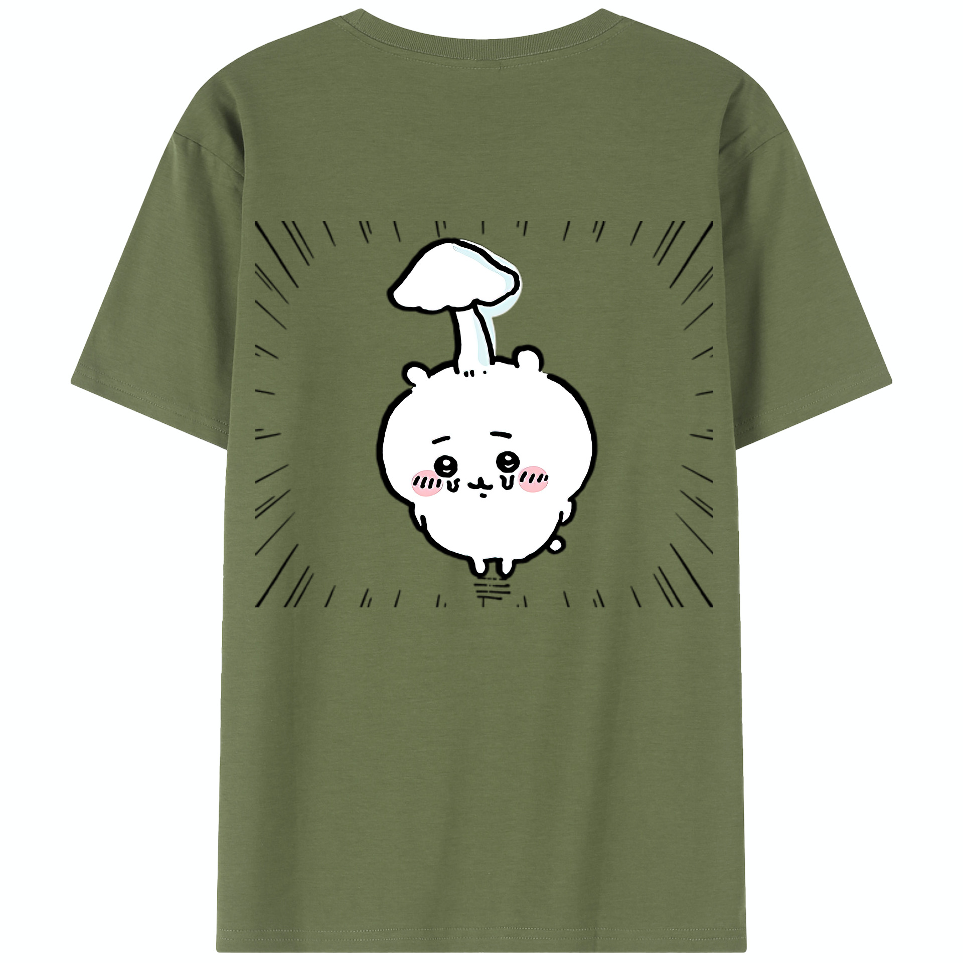 （画像用） ちいかわ ちいかわ Chii-kawa chiikawa 綿100％半袖Tシャツ（背面プリント）
